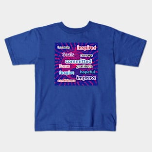 words of wisdom digital print Kids T-Shirt